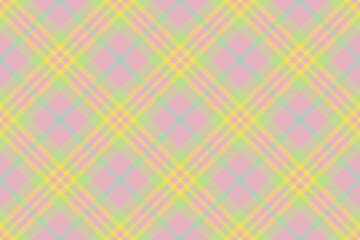 Tartan plaid background, diagonal check seamless pattern. Vector fabric texture for textile print, wrapping paper, gift card, wallpaper.