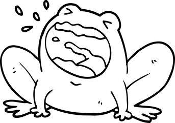 cartoon frog shouting