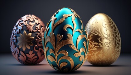 colorful easter eggs