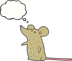 thought bubble cartoon mouse