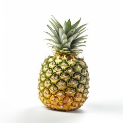 Fototapeta premium front view of a pineapple isolated on white background