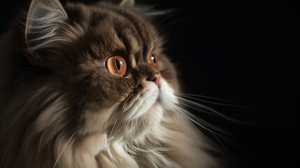 Beautiful Persian Cat. A Portrait of Grace and Adventure.