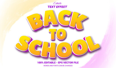 back to school text effect