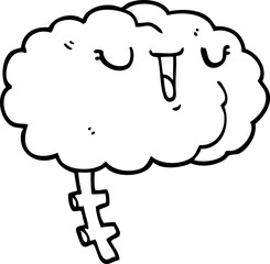 happy cartoon brain