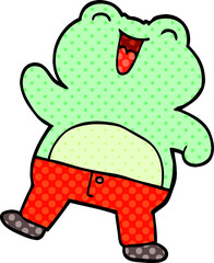 cartoon doodle frog