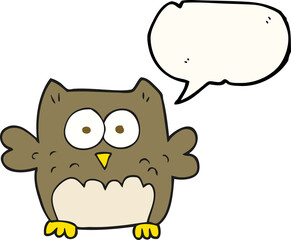 speech bubble cartoon owl