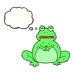 thought bubble cartoon frog