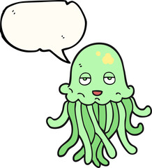 speech bubble cartoon octopus