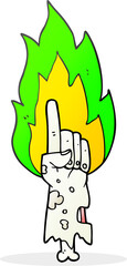 cartoon pointing zombie hand