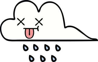cute cartoon rain cloud