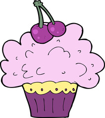 cartoon big cupcake