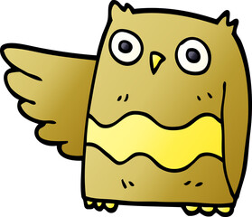 cartoon doodle happy owl