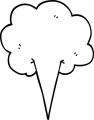 line drawing cartoon whooshing cloud