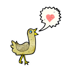 cartoon singing bird