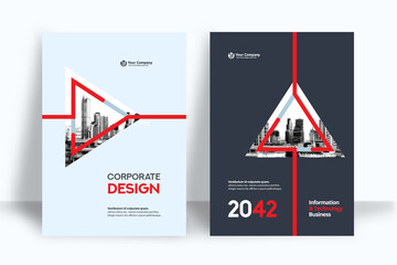 City Background Business Book Cover Design Template