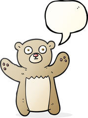 speech bubble cartoon teddy bear