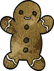 cartoon doodle gingerbread man