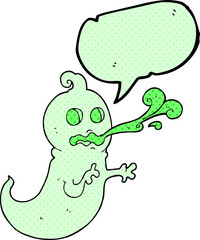 comic book speech bubble cartoon slimy ghost