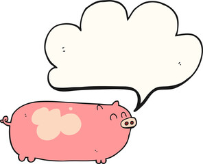 speech bubble cartoon pig