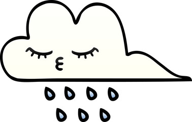 gradient shaded cartoon rain cloud