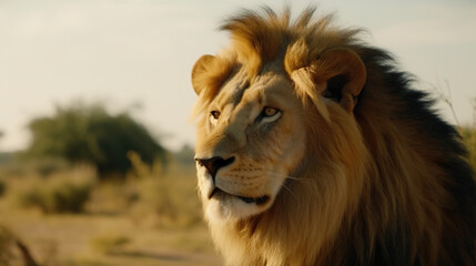 Fototapeta premium Lion, Generative AI, Illustration