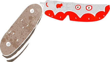 cartoon bloody folding knife