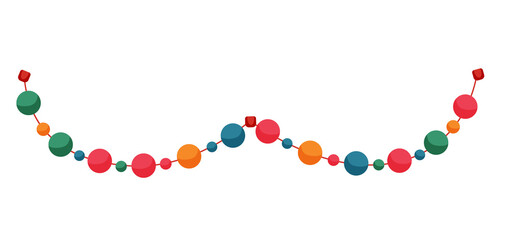 colorful garlands party banner