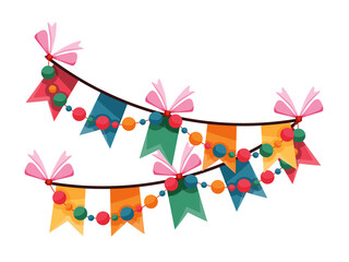 colorful garlands party banner