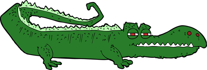 Fototapeta premium cartoon crocodile