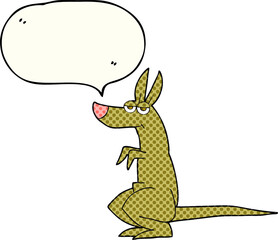 comic book speech bubble cartoon kangaroo