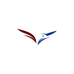 eagle icon logo illustration Design in trendy modern negative space
