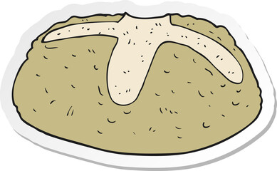 sticker of a cartoon loaf of bread