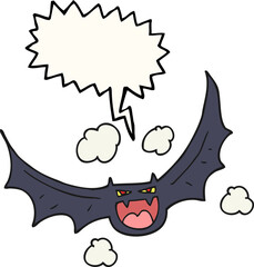 speech bubble cartoon halloween bat