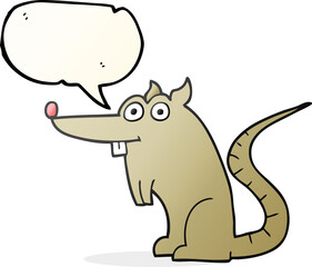 speech bubble cartoon rat