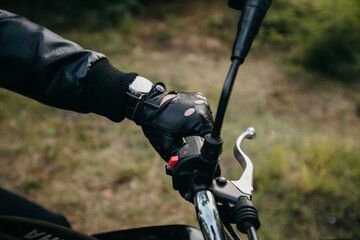 person riding a bike