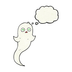 thought bubble textured cartoon halloween ghost