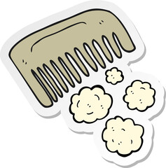 sticker of a cartoon comb