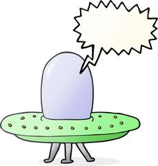 speech bubble cartoon spaceship
