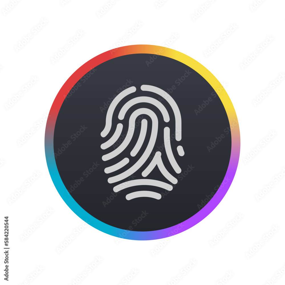 Sticker fingerprint - pictogram (icon)