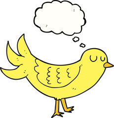 thought bubble cartoon bird