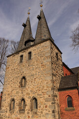 Fototapeta premium Kirchturm von St. Trinitatis in Liebenburg (Landkreis Goslar)
