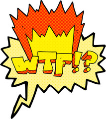 comic book speech bubble cartoon WTF symbol
