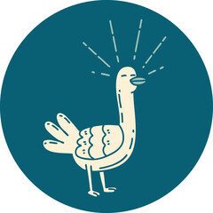 icon of tattoo style sea bird