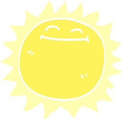 cartoon doodle shining sun