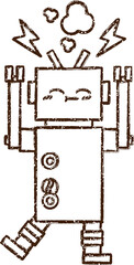 Robot Charcoal Drawing