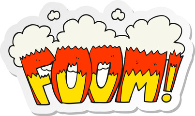 sticker of a cartoon comic book explosion