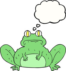 thought bubble cartoon frog