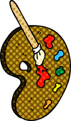 quirky comic book style cartoon art pallette