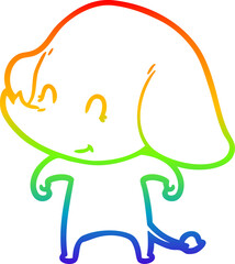 rainbow gradient line drawing cartoon illustration
