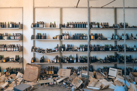 a factory of the peroni beer brand abandoned and no longer in use